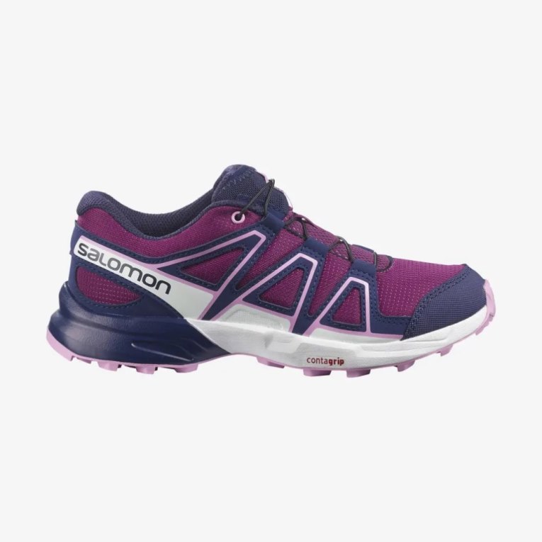 Tenis Senderismo Salomon Speedcross Niños Fucsia Azul Marino | MX MTJV254